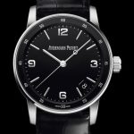 Replica Audemars Piguet Watch Code 11.59 Selfwinding 15210BC.OO.A002CR.01 White Gold - Black Dial - Strap Alligator