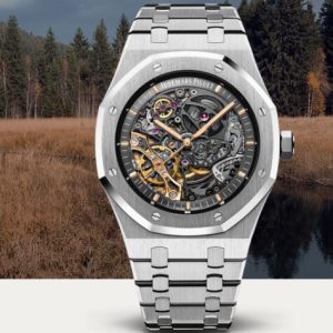 Audemars Piguet Royal Oak DOUBLE BALANCE WHEEL OPENWORKED Replica Watch 15407ST.OO.1220ST.01