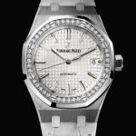 Replica Watch Audemars Piguet Royal Oak Automatique 15451ST.ZZ.D011CR.01 Steel - Diamonds - Crocodile Strap