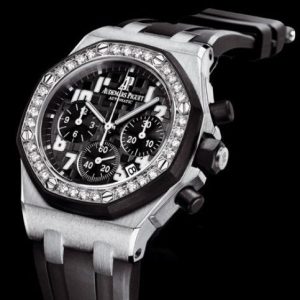 Replica Watch Audemars Piguet Chronographe Lady Royal Oak Offshore 26048SK.ZZ.D002CA.01 Steel - Setted Bezel