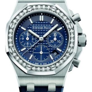 Replica Audemars Piguet Watch Royal Oak Offshore Selfwinding Chronograph 26231ST.ZZ.D027CA.01  Steel - Diamond - Blue Dial - Rubber Strap