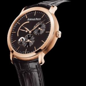 Replica Watch Audemars Piguet Double Fuseau Horaire Jules Audemars 26380OR.OO.D002CR.01 Pink Gold - Black Dial