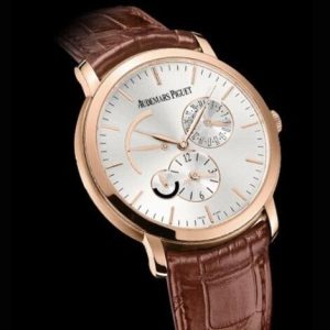 Replica Watch Audemars Piguet Double Fuseau Horaire Jules Audemars 26380OR.OO.D088CR.01 Pink Gold - Silver Dial