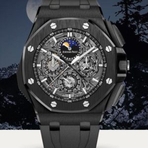 Replica Audemars Piguet ROYAL OAK OFFSHORE GRANDE COMPLICATION 44mm Black rubber strap AP Watch 26582CE.OO.A002CA.01