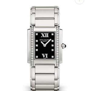 Patek Philippe Twenty 4 Price Women Replica Watch Stainless Steel Black Dial Watch 4910/10A-001