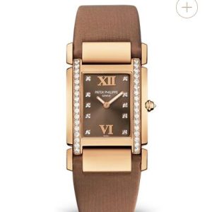 Patek Philippe Twenty 4 Price Women Replica Watch Diamond Brown Dial Watch 4920R-001