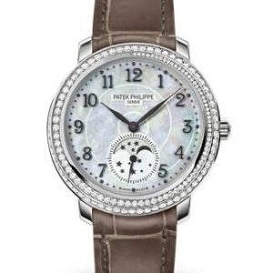 Cheapest Patek Philippe Watch Price Replica Complications Diamond Ribbon White Gold 4968G-010