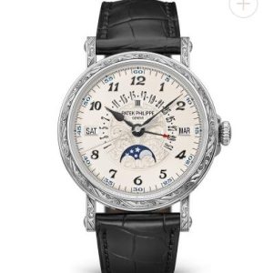 Cheapest Patek Philippe Watch Price Replica Grand Complications Engraved Perpetual Calendar 5160/500G-001