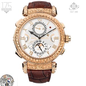 Replica Patek Philippe 175th Commemorative Collection Men Watch 5175R-001 - Rose Gold