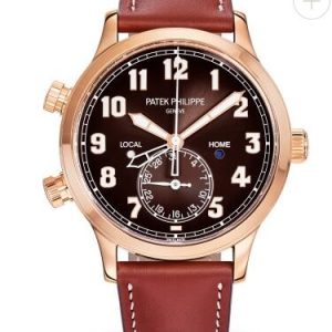 Cheapest Patek Philippe Watch Price Replica Complications Calatrava Pilot Travel Time Rose Gold 5524R-001