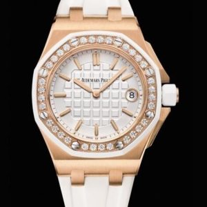 Replica Audemars Piguet Watch Royal Oak Offshore 67540OK.ZZ.D010CA.01 Pink Gold - Rubber Strap