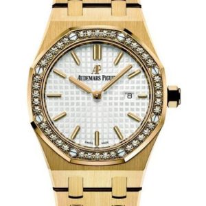 Replica Watch Audemars Piguet Royal OAK Quartz  67651BA.ZZ.1261BA.01 Yellow Gold - Diamonds - Yellow Gold Bracelet