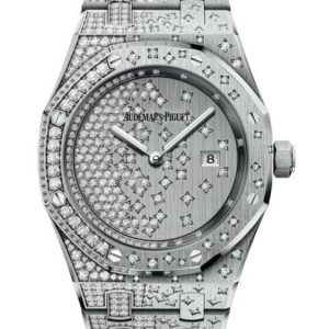 Replica watch Audemars Piguet Royal Oak Quartz 67654BC.ZZ.1264BC.01 White Gold - Diamonds
