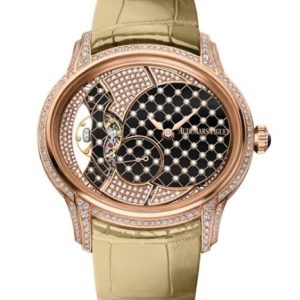Replica Watch Audemars Piguet Millenary 77249OR.ZZ.A205CR.01 Pink Gold - Diamonds - Alligator Strap