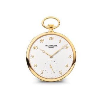 Vintage Patek Philippe Watches for Sale Cheap Price Replica Open-Face Gold Numerals Yellow Gold Pocket Watch 973J-001