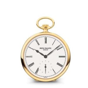 Vintage Patek Philippe Watches for Sale Cheap Price Replica Open-Face Black Numerals Yellow Gold Pocket Watch 973J-010