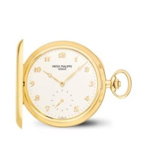 Vintage Patek Philippe Watches for Sale Cheap Price Replica Yellow Gold Hunter Case Pocket Watch Gold Numerals 980J-011