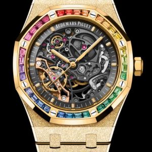 Audemars Piguet ROYAL OAK FROSTED GOLD DOUBLE BALANCE WHEEL OPENWORKED Watch Replica 15412BA.YG.1224BA.01