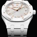 Audemars Piguet Replica Watch Royal Oak Selfwinding 34 White Ceramic 77350CB.OO.1266CB.01