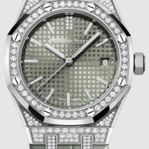 Audemars Piguet Royal Oak Selfwinding 37 White Gold - Diamond Watch Replica 15551BC.ZZ.D405CR.01