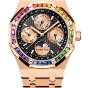 Replica AP Watch Audemars Piguet Royal Oak Perpetual Calendar 41 Pink Gold - Rainbow Black 16614OR.YY.1220OR.01