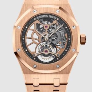 Audemars Piguet Royal Oak Ultra Thin Tourbillon Openworked Pink Gold Watch Replica 26518OR.OO.1220OR.01