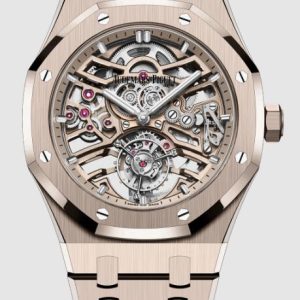 Audemars Piguet Royal Oak Self-Winding Flying Tourbillon Openworked Sand Gold Watch Replica 26735SG.OO.1320SG.01