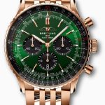 Replica Breitling Navitimer B01 Chronograph 46 Red Gold RB0137241L1R1 Men Watch