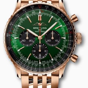 Replica Breitling Navitimer B01 Chronograph 46 Red Gold RB0137241L1R1 Men Watch