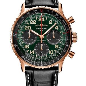 Replica Breitling Navitimer B12 Chronograph 41 Cosmonaute Red Gold RB12302A1L1P1 Watch
