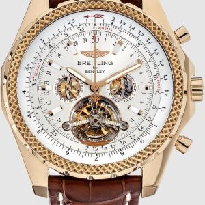 Replica Breitling Breitling for Bentley Mulliner Tourbillon RG-Ivory-BrCroco Men Watch