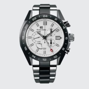 Grand Seiko Spring Drive Chronograph GMT Ceramic Titanium Replica Watch SBGC221