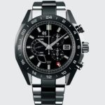 Grand Seiko Spring Drive Chronograph GMT Black Ceramic Replica Watch SBGC223