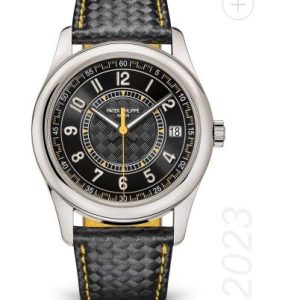 Cheapest Patek Philippe Calatrava White Gold Black - Yellow 6007G Watches Prices Replica 6007G-001