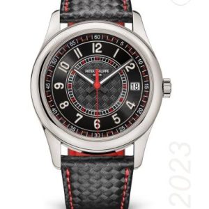 Cheapest Patek Philippe Calatrava White Gold Black - Red 6007G Watches Prices Replica 6007G-010