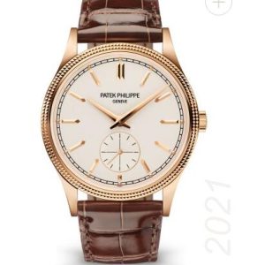 Cheapest Patek Philippe Ref. 6119R Calatrava "Clous de Paris" Watches Prcies Replica 6119R-001 Rose Gold