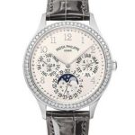 Cheapest Patek Philippe Grand Complications Perpetual Calendar 7140 White Gold Silver Watches Prices Replica 7149G-001