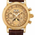 Cheapest Patek Philippe Grand Complications Perpetual Calendar Split Seconds Chronograph Watches Prices Replica 5004J-Gold