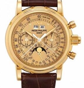 Cheapest Patek Philippe Grand Complications Perpetual Calendar Split Seconds Chronograph Watches Prices Replica 5004J-Gold