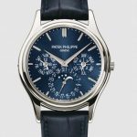 Cheapest Patek Philippe Grand Complications Perpetual Calendar 5140 Blue Watches Prcies Replica 5140P-001 Platinum