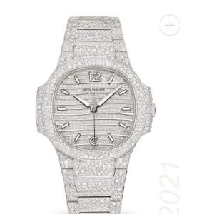 Cheapest Patek Philippe Watch Price Replica Nautilus 7118 White Gold Random Pave 7118/1450G-001