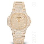Cheapest Patek Philippe Watch Price Replica Nautilus 7118 Rose Gold Random Pave 7118/1450R-001