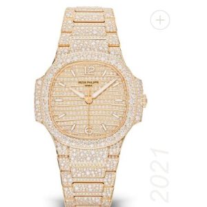 Cheapest Patek Philippe Watch Price Replica Nautilus 7118 Rose Gold Random Pave 7118/1450R-001
