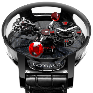 Jacob & Co. Astronomia TOURBILLON BLACK CERAMIC BLACK & RED MOVEMENT Watch Replica AT100.95.KR.SD.B Jacob and Co Watch Price