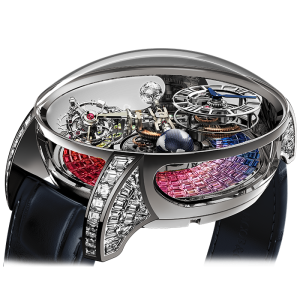Jacob & Co. Astronomia Tourbillon Baguette Rainbow Sapphires Watch Replica AT800.40.BD.UD.A Jacob and Co Watch Price