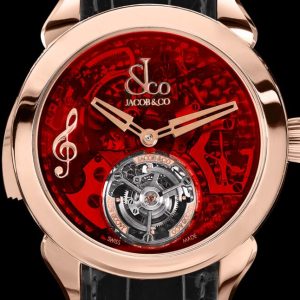 Jacob & Co. PALATIAL FLYING TOURBILLON MINUTE REPEATER ROSE GOLD (RED MINERAL CRYSTAL) Watch Replica PT520.40.NS.QR.A Jacob and Co Watch Price