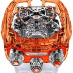 Jacob & Co. Bugatti Chiron Orange Sapphire 16 Sapphire Cylinder Piston Engine Tourbillon Watch Replica Jacob and Co Watch Price