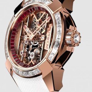 Jacob & Co. EPIC X ROSE GOLD BAGUETTE (RUBY INNER RING) Watch Replica EX100.43.BD.BA.ABRUA Jacob and Co Watch Price