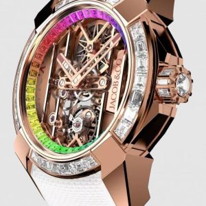 Jacob & Co. EPIC X ROSE GOLD BAGUETTE (RAINBOW INNER RING) Watch Replica EX100.43.BD.BC.ABRUA Jacob and Co Watch Price