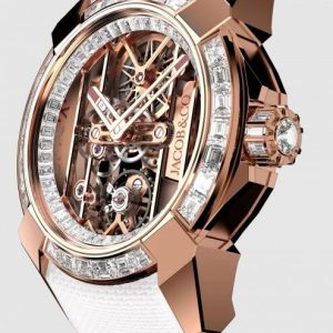 Jacob & Co. EPIC X ROSE GOLD BAGUETTE DIAMOND Watch Replica EX100.43.BD.BD.ABRUA Jacob and Co Watch Price